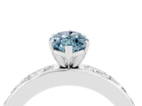 White gold Marquise Cut Cut Channel Set Diamond Engagement Ring with Four-Prong Setting_4