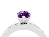 White gold Marquise Cut Cut Channel Set Diamond Engagement Ring with Four-Prong Setting_4