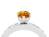 White gold Marquise Cut Cut Channel Set Diamond Engagement Ring with Four-Prong Setting_4