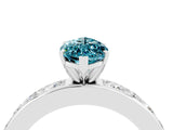White gold Marquise Cut Cut Channel Set Diamond Engagement Ring with Four-Prong Setting_4