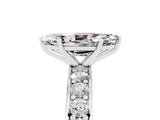 White gold Marquise Cut Cut Channel Set Diamond Engagement Ring with Four-Prong Setting_5