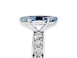 White gold Marquise Cut Cut Channel Set Diamond Engagement Ring with Four-Prong Setting_5