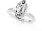 White gold Marquise Cut Cut Channel Set Solitaire Engagement Ring with Four-Prong Setting_1