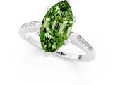 White gold Marquise Cut Cut Channel Set Solitaire Engagement Ring with Four-Prong Setting_1