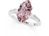 White gold Marquise Cut Cut Channel Set Solitaire Engagement Ring with Four-Prong Setting_1