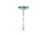 White gold Marquise Cut Cut Channel Set Solitaire Engagement Ring with Four-Prong Setting_2