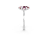 White gold Marquise Cut Cut Channel Set Solitaire Engagement Ring with Four-Prong Setting_2