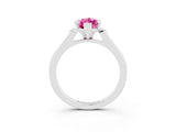 White gold Marquise Cut Cut Channel Set Solitaire Engagement Ring with Four-Prong Setting_3
