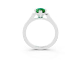 White gold Marquise Cut Cut Channel Set Solitaire Engagement Ring with Four-Prong Setting_3