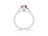 White gold Marquise Cut Cut Channel Set Solitaire Engagement Ring with Four-Prong Setting_3