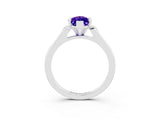 White gold Marquise Cut Cut Channel Set Solitaire Engagement Ring with Four-Prong Setting_3
