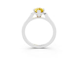 White gold Marquise Cut Cut Channel Set Solitaire Engagement Ring with Four-Prong Setting_3