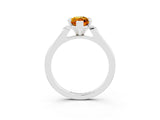 White gold Marquise Cut Cut Channel Set Solitaire Engagement Ring with Four-Prong Setting_3