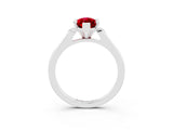 White gold Marquise Cut Cut Channel Set Solitaire Engagement Ring with Four-Prong Setting_3