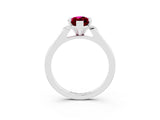 White gold Marquise Cut Cut Channel Set Solitaire Engagement Ring with Four-Prong Setting_3
