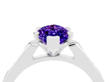 White gold Marquise Cut Cut Channel Set Solitaire Engagement Ring with Four-Prong Setting_4