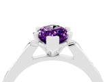 White gold Marquise Cut Cut Channel Set Solitaire Engagement Ring with Four-Prong Setting_4