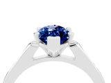 White gold Marquise Cut Cut Channel Set Solitaire Engagement Ring with Four-Prong Setting_4