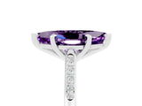 White gold Marquise Cut Cut Channel Set Solitaire Engagement Ring with Four-Prong Setting_5