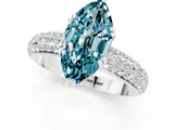 White gold Marquise Cut Cut Diamond Milgrain Marquise Band with Prong Setting_1
