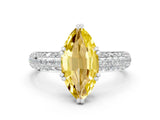 White gold Marquise Cut Cut Diamond Milgrain Marquise Band with Prong Setting