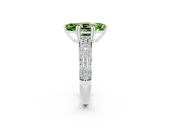 White gold Marquise Cut Cut Diamond Milgrain Marquise Band with Prong Setting