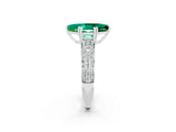 White gold Marquise Cut Cut Diamond Milgrain Marquise Band with Prong Setting_2
