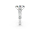 White gold Marquise Cut Cut Diamond Milgrain Marquise Band with Prong Setting_2