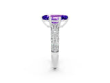 White gold Marquise Cut Cut Diamond Milgrain Marquise Band with Prong Setting_2