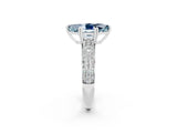 White gold Marquise Cut Cut Diamond Milgrain Marquise Band with Prong Setting_2