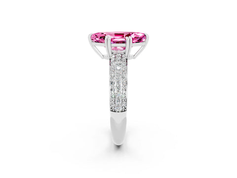 White gold Marquise Cut Cut Diamond Milgrain Marquise Band with Prong Setting_2