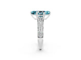 White gold Marquise Cut Cut Diamond Milgrain Marquise Band with Prong Setting_2