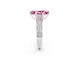 White gold Marquise Cut Cut Diamond Milgrain Marquise Band with Prong Setting_2
