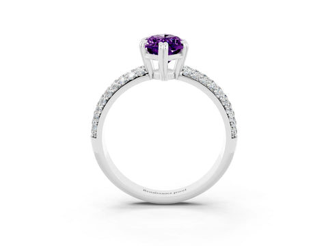 White gold Marquise Cut Cut Diamond Milgrain Marquise Band with Prong Setting_3