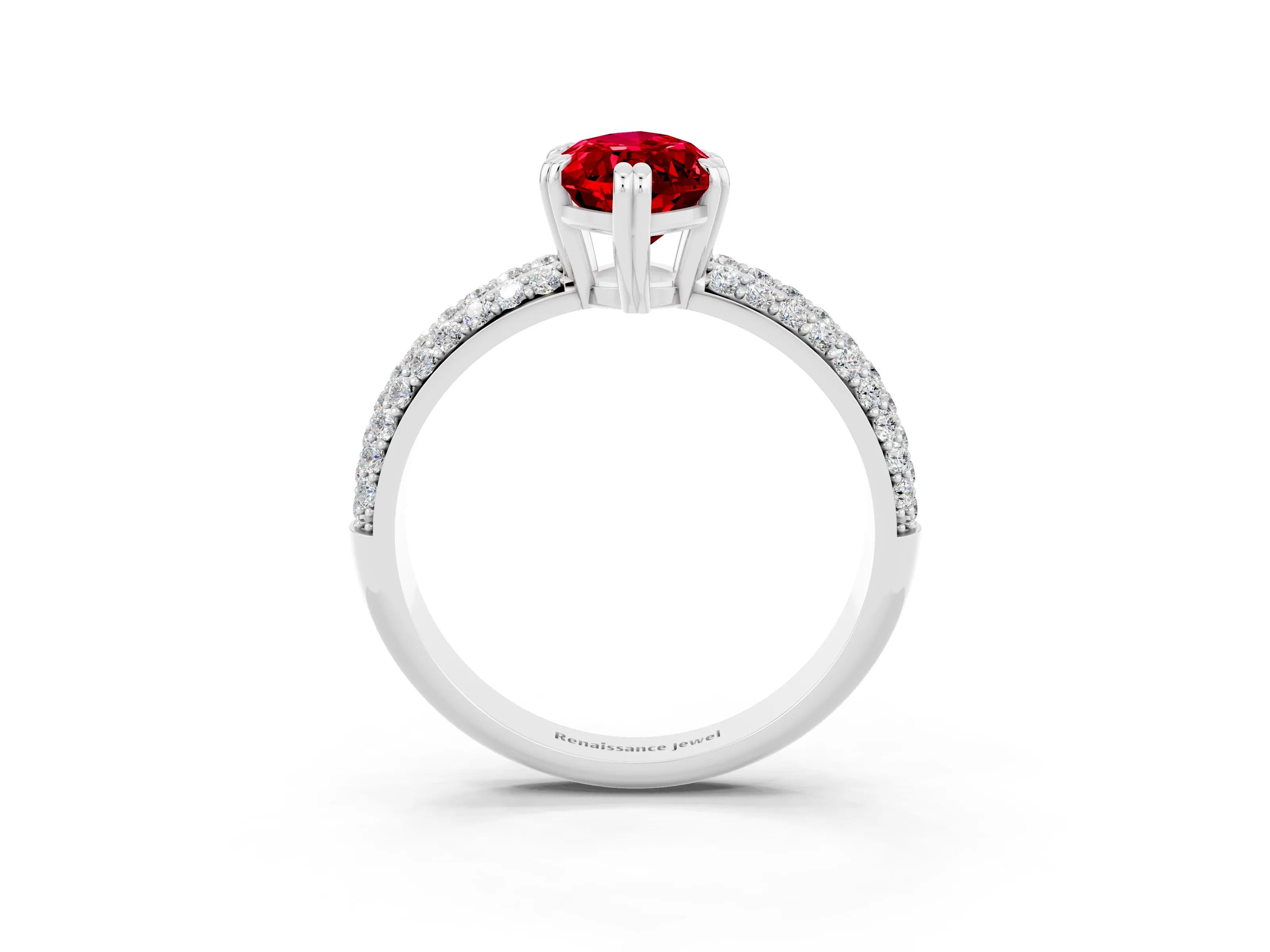White gold Marquise Cut Cut Diamond Milgrain Marquise Band with Prong Setting_3