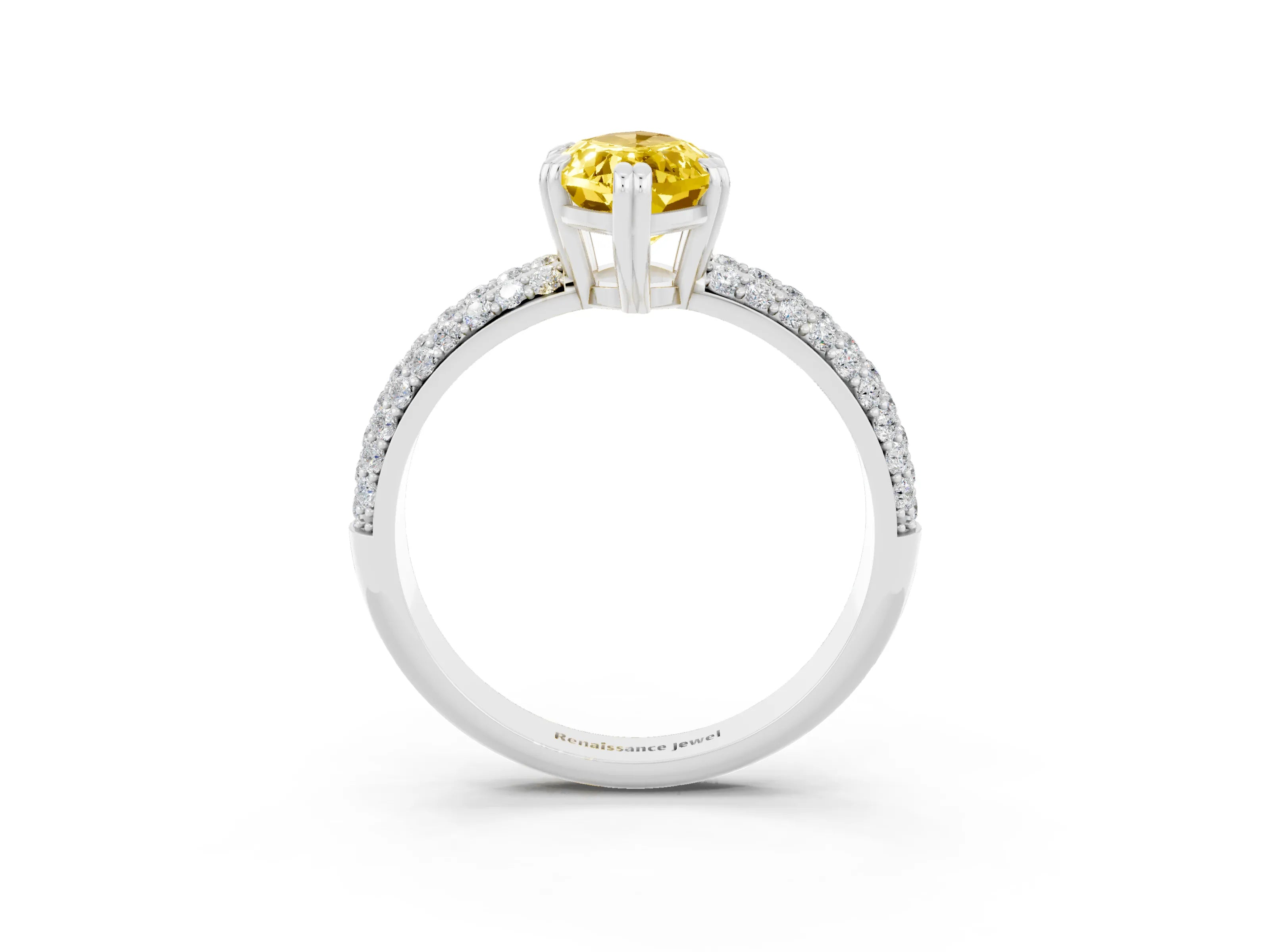 White gold Marquise Cut Cut Diamond Milgrain Marquise Band with Prong Setting_3