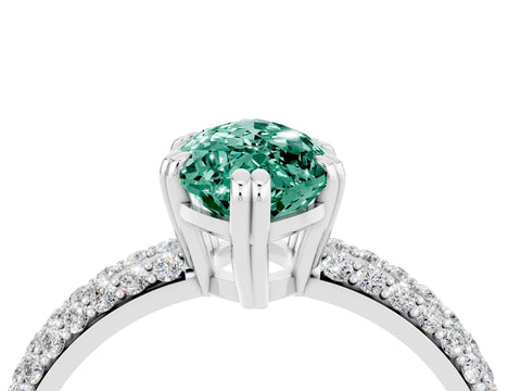 White gold Marquise Cut Cut Diamond Milgrain Marquise Band with Prong Setting_4