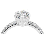 White gold Marquise Cut Cut Diamond Milgrain Marquise Band with Prong Setting_4