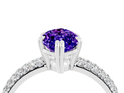 White gold Marquise Cut Cut Diamond Milgrain Marquise Band with Prong Setting_4