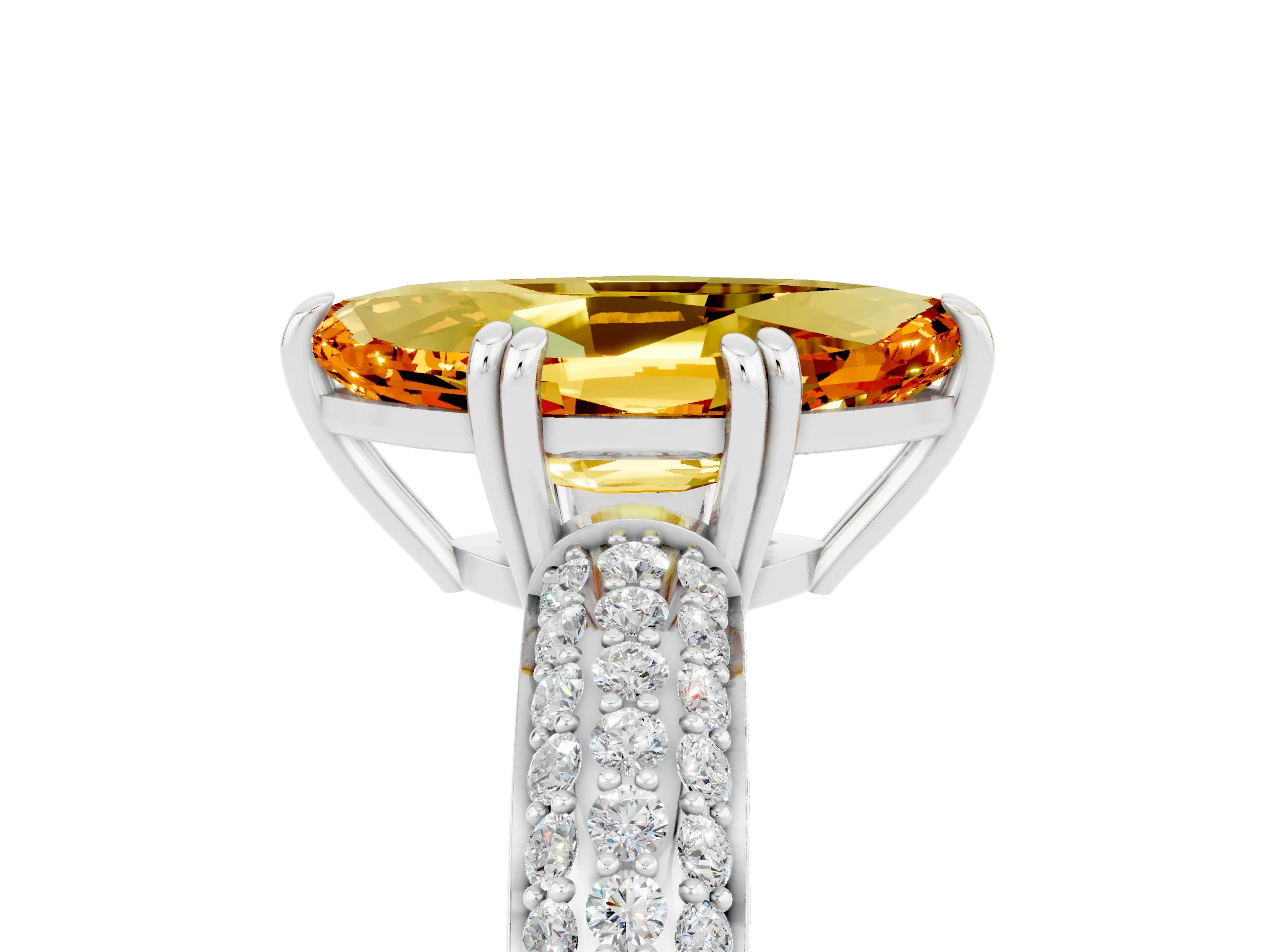 White gold Marquise Cut Cut Diamond Milgrain Marquise Band with Prong Setting_5
