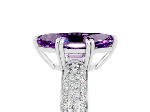 White gold Marquise Cut Cut Diamond Milgrain Marquise Band with Prong Setting_5