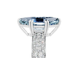 White gold Marquise Cut Cut Diamond Milgrain Marquise Band with Prong Setting_5