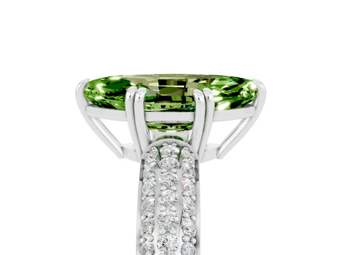 White gold Marquise Cut Cut Diamond Milgrain Marquise Band with Prong Setting_5