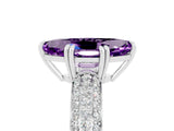 White gold Marquise Cut Cut Diamond Milgrain Marquise Band with Prong Setting_5