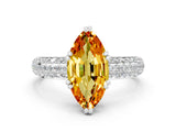 White gold Marquise Cut Cut Diamond Milgrain Marquise Band with Prong Setting