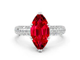 White gold Marquise Cut Cut Diamond Milgrain Marquise Band with Prong Setting