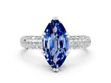 White gold Marquise Cut Cut Diamond Milgrain Marquise Band with Prong Setting