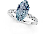 White gold Marquise Cut Cut Diamond Pavé Band with Four-Prong Setting_1