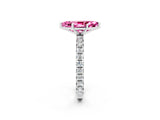 White gold Marquise Cut Cut Diamond Pavé Band with Four-Prong Setting_2