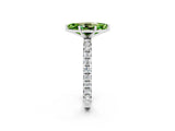 White gold Marquise Cut Cut Diamond Pavé Band with Four-Prong Setting_2